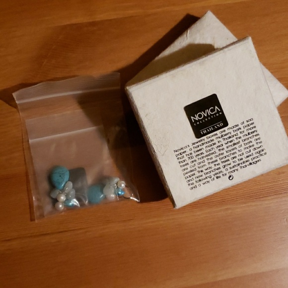 Aqua Blue NOVICA Earrings NWT - Picture 4 of 7